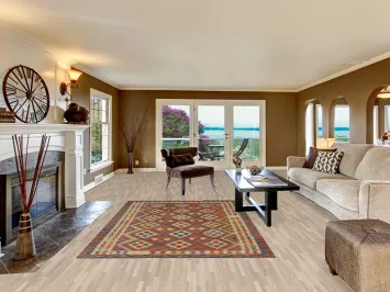 Reversible Wool Kilim Living Room Rug 6x8