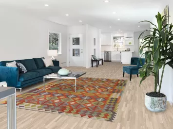 Reversible Wool Kilim Living Room Rug 7x10