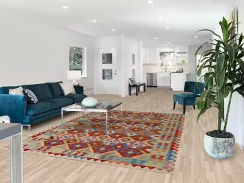 Multicolor Wool Kilim Living Room Rug 7x9