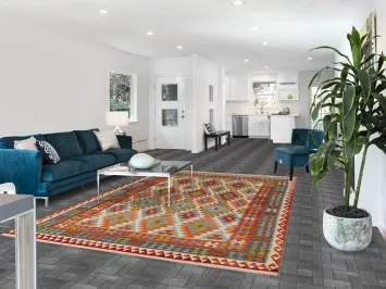 Reversible Wool Kilim Oriental Area Rug 7x10