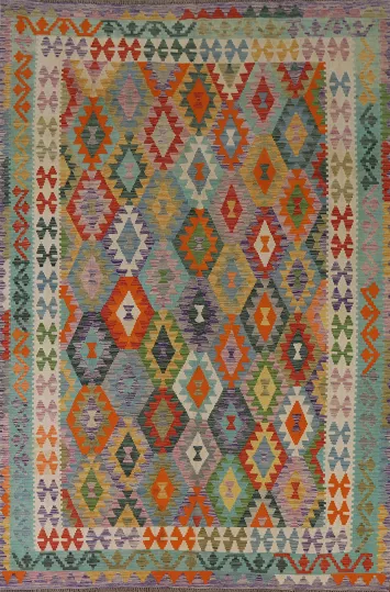 Authentic Kilim Area Rug 7x10 Showcasing Vibrant Cultural Patterns