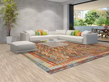 Multicolor Wool Kilim Large Oriental Rug 14x16