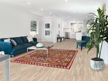 Geometric Kilim Reversible Wool Area Rug 6x8