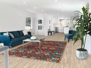 Reversible Wool Kilim Living Room Rug 7x10