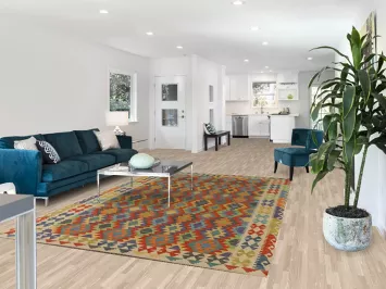 Reversible Wool Kilim Living Room Area Rug 7x10