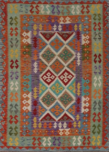 South Western Kilim Oriental Area Rug 6x8