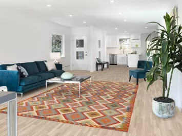 Reversible Wool Kilim Oriental Area Rug 7x10