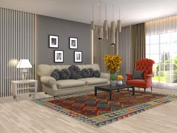 Multicolor Kilim Living Room Rug 7x10