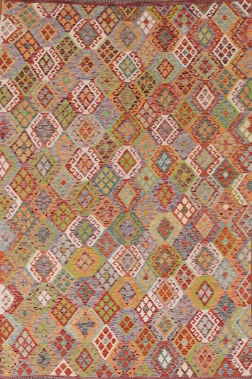 All-Over Geometric Kilim Living Room Area Rug 7x10