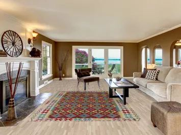 Reversible Wool Kilim Oriental Area Rug 7x10