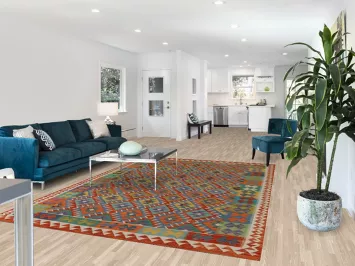 Multicolor Wool Kilim Living Room Rug 7x10