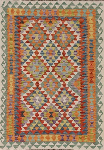 South Western Kilim Oriental Accent Rug 4x6