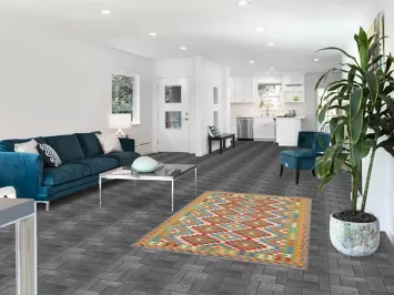 Reversible Wool Kilim Oriental Foyer Rug 4x6