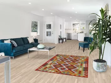 Geometric Kilim Oriental Wool Rug 4x6