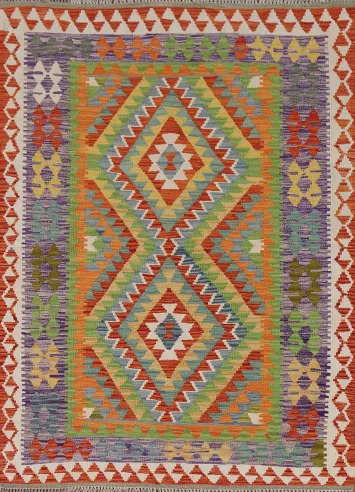 South Western Kilim Oriental Accent Rug 4x6