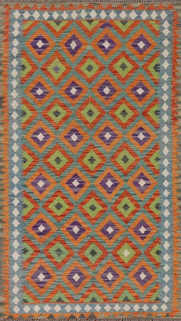 South Western Kilim Oriental Accent Rug 4x7