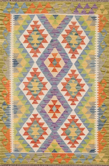 South Western Kilim Oriental Accent Rug 3x5