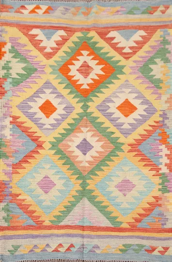 Multicolor Kilim Oriental Accent Rug 3x5