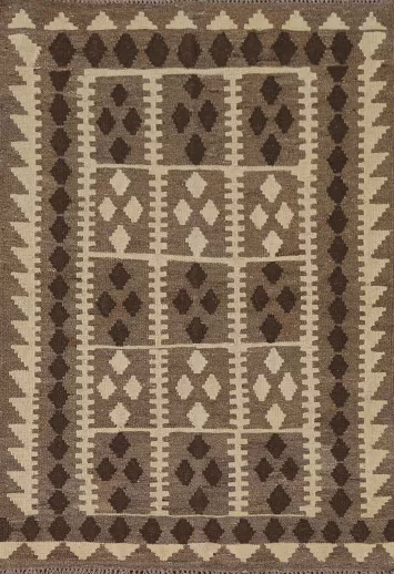 Reversible Wool Kilim Oriental Rug 3x5