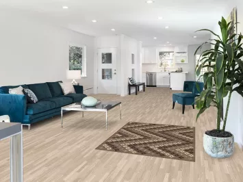 Brown Geometric Kilim Oriental Wool Rug 4x5