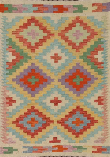 Reversible Wool Kilim Oriental Rug 4x5