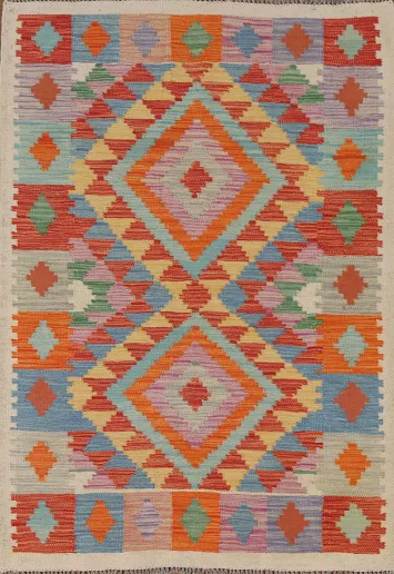 South Western Kilim Oriental Wool Rug 3x5
