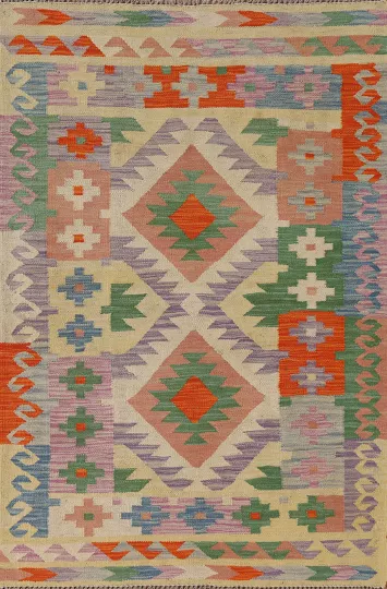 South Western Kilim Oriental Accent Rug 3x5