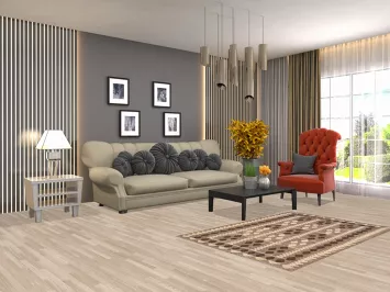 Brown Geometric Kilim Oriental Wool Rug 3x5