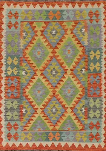 South Western Kilim Oriental Wool Rug 4x6