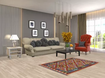 South Western Wool Kilim Oriental Rug 3x5