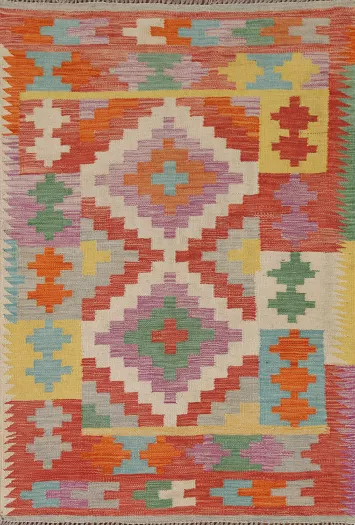 South Western Kilim Oriental Wool Rug 3x5