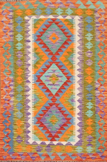 South Western Kilim Oriental Wool Rug 3x5