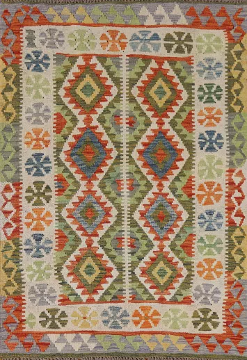 Reversible Wool Kilim Oriental Rug 3x5