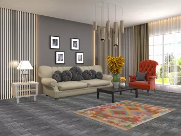 South Western Kilim Oriental Wool Rug 3x5