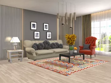 Reversible Wool Kilim Oriental Rug 6x7