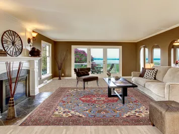 Antique Vegetable Dye Tabriz Persian Area Rug 10x13