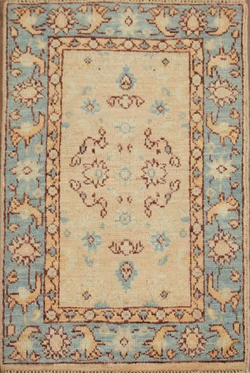 Turkish Oushak Vegetable Dye Accent Rug 2x3