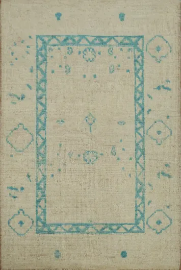 Vegetable Dye Oushak Oriental Rug 2x3