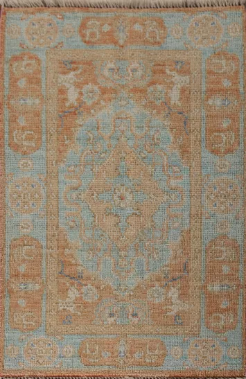 Vegetable Dye Oushak Foyer Oriental Rug 2x3