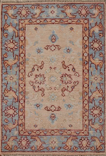 Handmade Oushak Vegetable Dye Accent Rug 2x3
