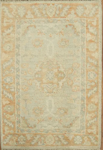 Handmade Oushak Vegetable Dye Accent Rug 2x3