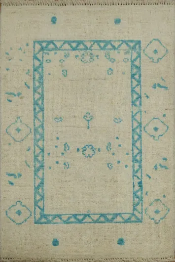 Turkish Oushak Vegetable Dye Accent Rug 2x3