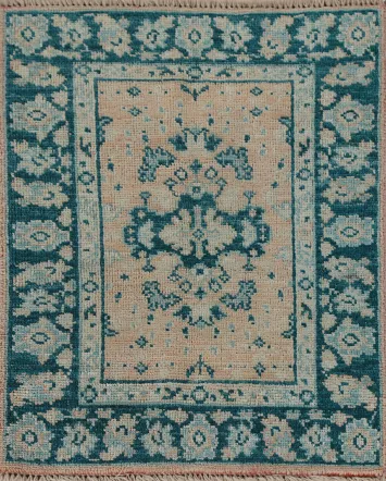 Handmade Wool Oushak Vegetable Dye Rug 2x3