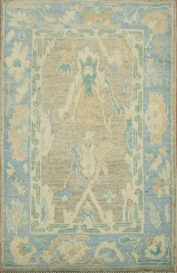Handmade Oushak Vegetable Dye Rug 2x3