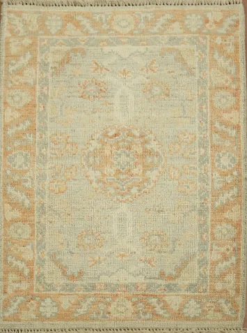 Vegetable Dye Oushak Oriental Rug 2x3