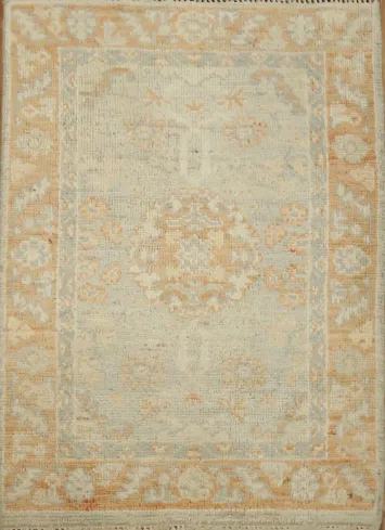 Handmade Oushak Vegetable Dye Accent Rug 2x3