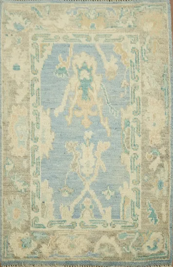 Handmade Oushak Vegetable Dye Accent Rug 2x3
