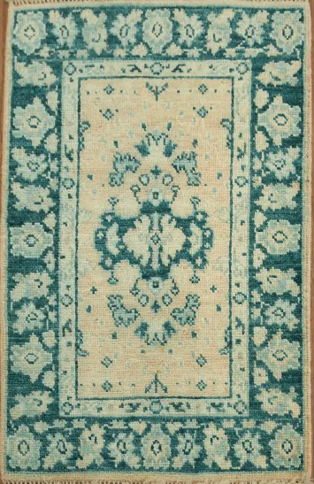 Vegetable Dye Oushak Accent Turkish Rug 2x3