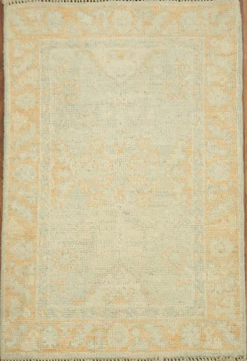 Turkish Muted Oushak Vegetable Dye Accent Rug 2x3
