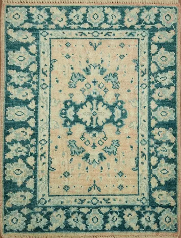 Handmade Oushak Vegetable Dye Accent Rug 2x3